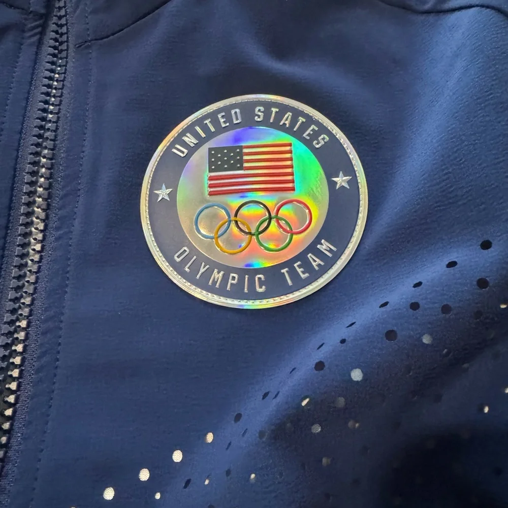 Nike Team 2024 Olympic USA Podium Blue & Silver Jacket Women’s Size Small NWT - Picture 12 of 14